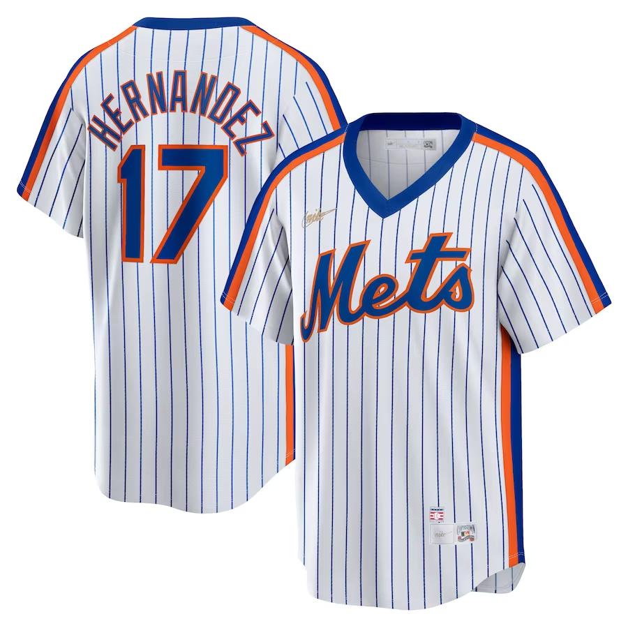 Men's New York Mets Keith Hernandez #17 White Home Cooperstown Collection Jersey